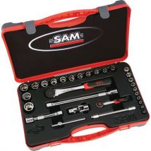 Coffret mixte 1/4 et 1/2 de 30 outils en mm