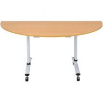 Table mobile à plateau pliant - demi-cercle