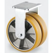 Roulette aluminium fixe - F:1200 à 1500 Kgs - Série 9940 - TENTE