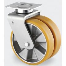 Roulette aluminium pivotante - F:1200 à 1500 Kgs -Série 9940 - TENTE