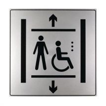Pictogramme en polystyrène ISO 7001 - Ascenseur handicapé
