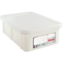 Bac gerbable HACCP avec couvercle - Longueur 400 à 600 mm - 12 à 55 L - Gilac