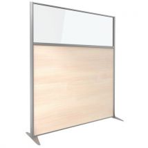 Cloison de séparation KP+ - Mélaminé avec verre - Hauteur 180 cm