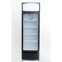 Glasdeur koelkast zwart 397L - Husky
