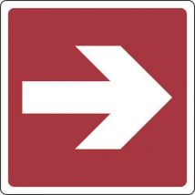 Panneau incendie - Flèche directionnelle vers la droite - Adhésif