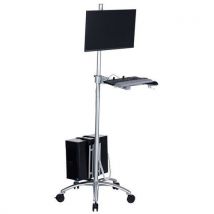 Mobiele werkpost voor laptop, verstelbaar - Manutan