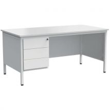 Recht bureau Confort 2 - Met 1 blok - Lichtgrijs