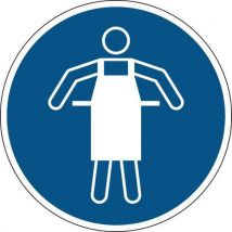 Panneau obligation - Utiliser tablier de protection - Rigide