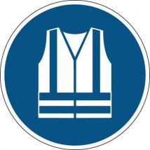 Panneau obligation - Port gilet sécurité haute visibilité - Rigide