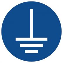 Panneau obligation - Brancher borne de terre à la terre - Aluminium