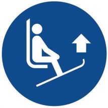 Panneau obligation - Soulever pointes de skis - Aluminium