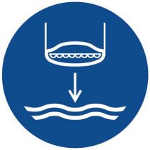 Panneau obligation - Mettre canot de sauvetage à l’eau - Aluminium
