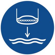 Panneau obligation - Mettre canot de sauvetage à l'eau - Aluminium