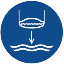 Panneau obligation - Mettre canot de sauvetage à l’eau - Aluminium