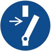 Panneau obligation - Débrancher avant entretien ou réparation - Aluminium