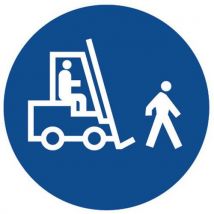 Panneau obligation - Chariots au pas - Aluminium