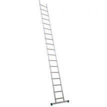 Échelle simple aluminium Prima - 11 à 21 échelons inclinés - Barre stabilisatrice - Facal