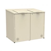 Abri conteneur Bonnos beige ou anthracite - 2 trappes OM
