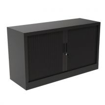 Armoire à rideaux - Sans plateau supérieur - Noir