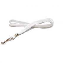 Keycord Buisvormig 12 Mm Metaal Karabijnhaak - Wit,