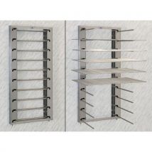 Matfer - Opvouwbaar Wandrek Juk - 970mm Breed, 38cm Diep - Roestvrij Staal - Horeca Benodigdheden