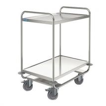 Roestvrij stalen serveerwagen - 2 legborden - Draagvermogen 160 kg