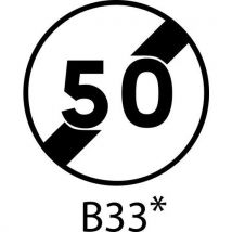 Signaalbord - B33 - Einde snelheidsbeperking, te verduidelijken