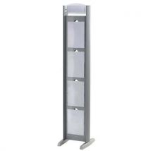 Présentoir fixe Totem - Double face - 8 cases A4