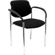 Chaise de réunion Villalgordo avec accoudoir noir - Piqueras y crespo
