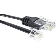 Telefoonsnoer RJ-11 / RJ-45 - 5 meter - Zwart - Telecommunicatie