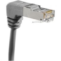 Cordon RJ45 catégorie 5e F/UTP coudé bas gris - 2 m