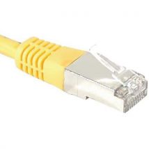 Cordon RJ45 catégorie 6 S/FTP jaune - 0,15 m