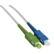 Jarretière simplex mono OS2 9/125 SC-APC/SC-UPC blanc - 15 m