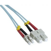Draadbrug optisch Duplex 2 mm OM3 SC-UPC/LC-UPC aqua 2 m