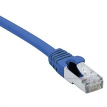 Cordon RJ45 catégorie 6A S/FTP LSOH snagless bleu - 1 m