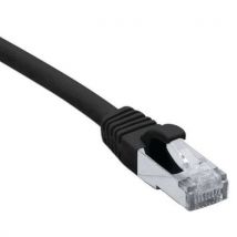 Cordon RJ45 catégorie 6A S/FTP LSOH snagless noir - 15 m