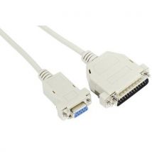 Cordon série Null Modem DB9F à DB25M - 3,00m