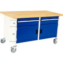 Établi mobile monobloc avec armoire et tiroirs