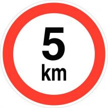 Pictogramme de limitation de la vitesse à 5 km/h - Polypropylène