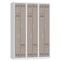 Vestiaire gain de place en L - 1 à 3 colonnes - Largeur 400 mm - Vinco