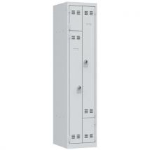 Vestiaire gain de place en L - 1 à 3 colonnes - Largeur 400 mm - Vinco