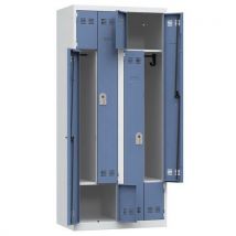 Vestiaire gain de place en L - 1 à 3 colonnes - Largeur 400 mm - Vinco