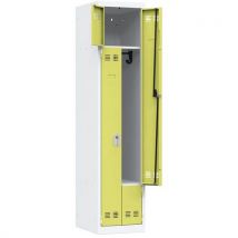 Vestiaire gain de place en L - 1 à 3 colonnes - Largeur 400 mm - Vinco