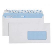 Enveloppe blanche avec fenêtre 90 g - Boîte de 500