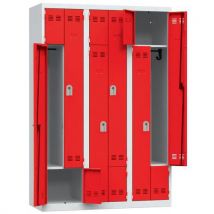 L-vormige, ruimtebesparende garderobekast - 1 kolom - Breedte 400 mm