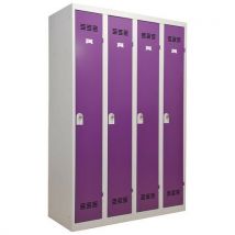Vestiaire industrie propre - Largeur 300 mm - 4 colonnes - Vinco