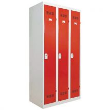Garderobekast lichte industrie - Breedte 300 mm - 3 kolommen - Vinco