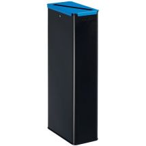 Manutan Expert - Poubelle de tri papier 20 L Gris / Bleu - Acier - Tri sélectif - Éco-responsable