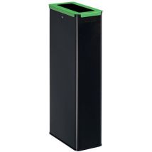 Manutan Expert - Afvalbak voor afvalscheiding - 20L - Glas - Grijs/Groen - Duurzaam & Praktisch
