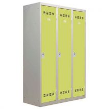 Vestiaire industrie salissante - Largeur 400 mm - 3 colonnes - Vinco